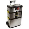 Image de Caisse à outils avec roulettes - acier inoxydable - 570 x 354 x 830 mm