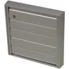 Image de Novy   Clapet de façade en aluminium naturel 906178   Dimensions 210 x 210 mm   Raccord diamètre 150 mm   Fixation discrète avec vis