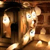 Image de Guirlande Lumineuse Citrouille d'Halloween Ambiance Festive Lumières Décoratives Arrangement Intérieur et Extérieur Guirlande Lumineuse Tête de Mort