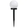 Image de Ensemble de 2 boules solaires led, éclairage extérieur, éclairage décoratif pour balcon, jardin, sol, clous