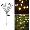 Image de Lampes solaires d'extérieur, 2 pièces 10 led, lumières lucioles solaires pour jardin, balcon, lumière solaire extérieure, décoration de jardin,