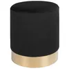 Image de M&s - Pouf rond 34x43 cm en velours noir - boddin