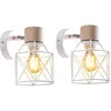 Image de Applique Murale Interieur E27 Lampe Murale Moderne Luminaire Interieur Décoration pour Chambre Couloir Salon Blanc - 2Pcs