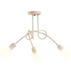 Image de Wottes - Plafonnier Moderne E27 Luminaire Plafonnier Créatif Lampe de Plafond Métal pour Salon Chambre Bar Café Noir 3 Lumières - Blanc