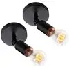 Image de Applique Murale Industrielle Vintage Lampe Murale Fer Forgé Luminaire Murale Réglable E27 Noir - 2Pcs