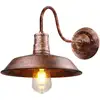 Image de Applique Murale Industriel Vintage Lamp Murale Abat-jour Métal Luminaire Murale Intérieur E27 Ø26CM Rouille - 1Pcs