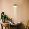 Image de Appliques Murales Vintages Industrielles Lampe Murale en Métal et Bois Suspension Luminaire Réglable Vert Clair Ø17,5CM - 1Pcs