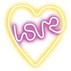 Image de Neon led light love heart purple white - Forever