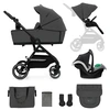 Image de Kinderkraft Poussette 3en1 YOXI gris KSYOXI00GRY3000