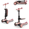 Image de Kinderkraft Trottinette évolutive 2 en 1 avec siège HALLEY 2 rose KRHALL02PNK0000