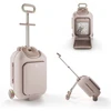Image de Kinderkraft Valise enfant 2 en 1 avec assise CABBY rose gold KACABB00GLD0000