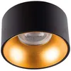 Image de Support de spot encastrable rond mini riti GU10 noir et or Kanlux