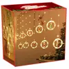 Image de Rideau Lumineux Avec Figurines Guirlande De Noël Pour Fenêtre Balcon Extérieur
