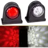 Image de 2X8 led feux de position latéraux 12 / 24V lampe latérale de remorque double face avertissement lumière rouge blanche pour camion rv caravane - Lntyq