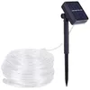 Image de 10m Solaire Ruban Lumineux,100 LED Lumières de Fil de Tube de Cuivre Decoration Lumineuse Solaire Extérieur
