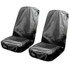 Image de Paquet de 2 housses de siège de voiture avant imperméables, protections de housse de siège imperméables universelles noires,56.722'