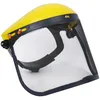 Image de Visor de sécurité en Maille Casque de Protection du Bouclier Complet pour Le Bouclier de Protection pour la Tondeuse à Gazon forestière Jaune,