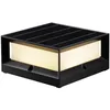 Image de Lampadaire Solaire À LED pour L'extérieur Lampe De Colonne De Clôture De Cour IP54 Abat-Jour Carré en Acrylique avec Base De Montage sur Pilier, pour