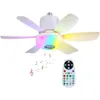 Image de Ventilateur Plafond Avec Lumiere,LED Dimmable Changement De Couleur,RGB Ventilateurs De Plafond Avec Lampe Intégrée, Ø47CM Lustre Ventilateur,