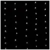 Image de Rideau lumineux Wisdom 160 led lumie're blanche chaude de noel 3x1 mt cable transparent avec 8 jeux de lumie're pour l'inte'rieur et l'exte'rieur