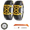 Image de 6 Chaînes à Neige pour Auto / lkw / suv, Chaînes de Pneus à Neige Universelles Faciles à Installer Pour Toutes les Largeurs de Pneus Entre 165 et 285