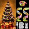 Image de Guirlande lumineuse 10m 100 led et à piles en fil pour éclairage intérieur et extérieur, chambre, décoration de mariage, fête, Noël, décoration