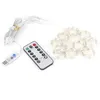 Image de 3x2m 200LED usb Télécommande Fil De Cuivre Guirlande Lumineuse 8 Modes pour Fête De Mariage Rideau Lampe DécorationBlanc Chaud