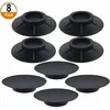 Image de Lot de 8 tampons anti-vibrations pour lave-linge en caoutchouc pour lave-linge séchant à tambour (10 cm, noir)
