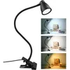 Image de Led Lampe de Bureau à Pince, 3 Couleur Luminosité Réglable, usb Lampe de Chevet Pince, Protection des Yeux 360° Flexible Lampe de Lecture pour Étude