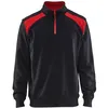 Image de Blaklader - Sweat de travail à col camionneur bicolore 3353 - Noir/Rouge xl