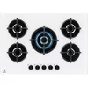 Image de Electrolux   Table de cuisson gaz 5 feux EGG75372W   Largeur 740 mm   Brûleurs Speed Burners   Commandes StepPower pour contrôle précis