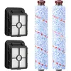 Image de Pièces de rechange pour nettoyeur Bissell, paquet de 2 rouleaux de brosse multi-surfaces + 2 paquets de filtres d'aspirateur - Sollbry