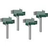 Image de 4 Pièces 6mm Tige Spoilboard Fraises de Surface de Fraisage Jeu d'embouts 4 Plaques D'aile Fraises Aplatissantes Fraises en Carbure de Tungstène Pour