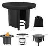 Image de Housse de protection pour plaque de feu, imperméable, anti-UV, diamètre : 100 cm, en tissu Oxford 420D, résistant aux uv pour une plaque de