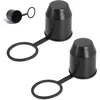 Image de Lot de 2 capuchons de protection pour attelage de remorque, anti-poussière et étanche, pour voiture, camping-car, remorque (noir) - Sollbry