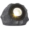 Image de Star Trading Décoration solaire Rocky, projecteur, pierre, gris, led, capteur crépusculaire, blanc chaud, extérieur, 20 cm