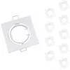 Image de Silamp - Support Spot Encastrable GU10 led Orientable Carré blanc (Pack de 10)