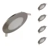 Image de Silamp - Spot led Extra Plat Rond alu 6W (Pack de 5) - Blanc Froid 6000K - 8000K