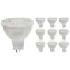 Image de Silamp - Ampoule led GU5.3 / MR16 12V 8W smd 80° (Pack de 10) - Blanc Neutre 4000K - 5500K