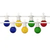 Image de Guirlande Guinguette led 13M 20pcs 6W IP65 Multicolore - Câble Blanc Silamp