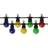 Image de Silamp   Guirlande lumineuse d'extérieur 13m   20 ampoules LED multicolores   IP65 étanche   6W pour décoration extérieure   Câble N - 20pcs