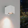 Image de Applique Murale Blanche led Rectangulaire IP44 pour Ampoules GU10 - silamp