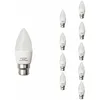Image de Silamp - Ampoule led B22 6W 220V C37 180° (Pack de 10) - Blanc Neutre 4000K - 5500K