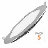 Image de Silamp - Spot led Extra Plat Rond 24W Blanc (Pack de 5) - Blanc Froid 6000K - 8000K