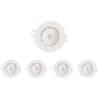 Image de Silumen - Spot led Encastrable 5W IP65 Ø72mm Blanc - Pack de 5 / Blanc Chaud