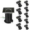 Image de Spot led Extérieur Encastrable Carré IP65 pour Ampoule GU10 (Pack de 10) Silamp