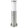 Image de Borne de Jardin Acier Inoxydable avec Détecteur 45cm pour Ampoule E27 IP44 - Gris - SILUMEN