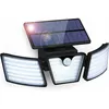 Image de Lampe Solaire Extérieur Détecteur de Mouvement 265 led IP65 Étanche 3 Têtes Rotation 360° Lumière Murale Spot Mural Extérieur Étanche pour Jardin