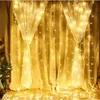 Image de Rideau lumineux 3 x 3 m, rideau lumineux intérieur 300 led, rideau lumineux extérieur avec 8 modes et prise ue, étanche IP44, rideau lumineux led