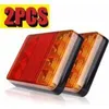 Image de 2 pcs Feux Arrière pour Remorque Led éclairage Arrière Lampe de Freinage Imperméable Universel Signal Indicateur pour Camion Caravane - Lntyq